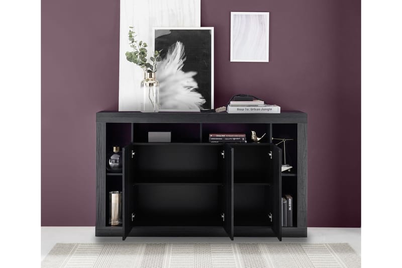 Asfordby Sideboard 42x172x102 cm - Svart - Oppbevaring - Oppbevaringsmøbler - Sideboard & skjenker
