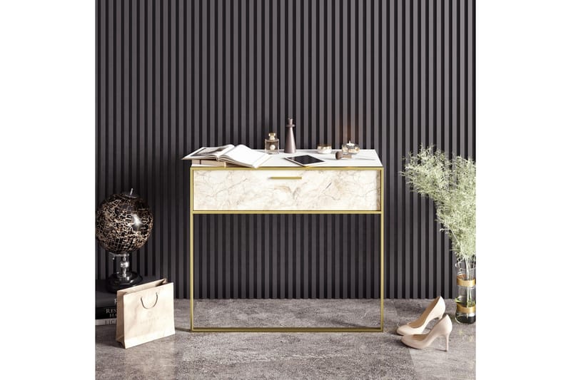 Bascle Sideboard 90 cm - Gull|Hvit - Oppbevaring - Oppbevaringsmøbler - Sideboard & skjenker
