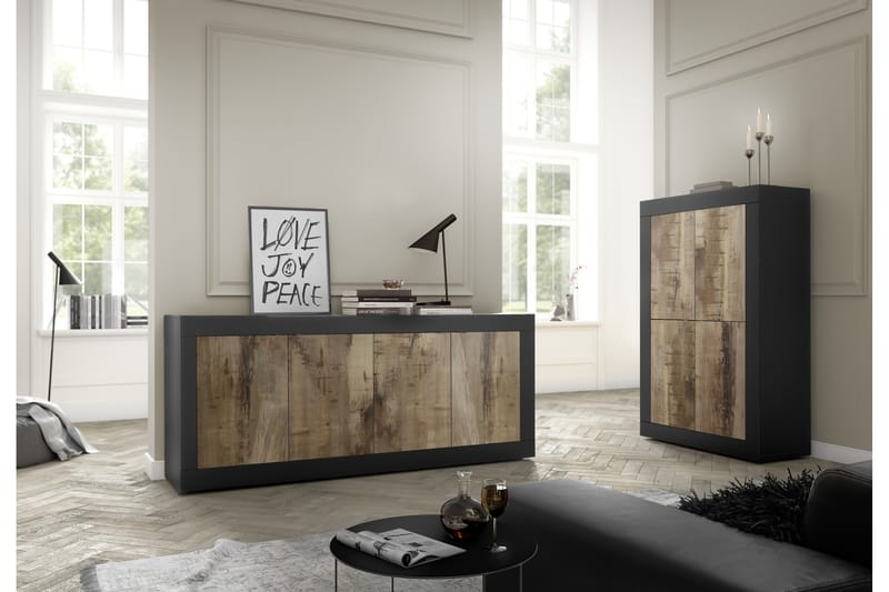 Basic Sideboard 43x160 cm Natur/Svart - LC SPA - Oppbevaring - Oppbevaringsmøbler - Sideboard & skjenker