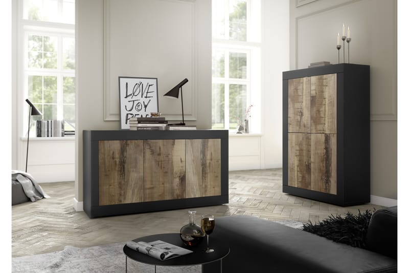 Basic Sideboard 43x160 cm Natur/Svart - LC SPA - Oppbevaring - Oppbevaringsmøbler - Sideboard & skjenker