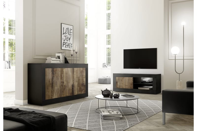 Basic Sideboard 43x160 cm Natur/Svart - LC SPA - Oppbevaring - Oppbevaringsmøbler - Sideboard & skjenker