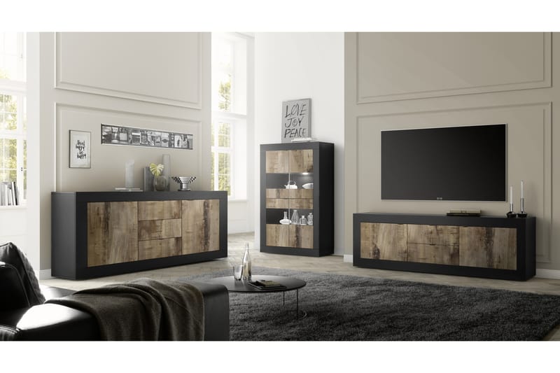 Basic Sideboard 43x160 cm Natur/Svart - LC SPA - Oppbevaring - Oppbevaringsmøbler - Sideboard & skjenker