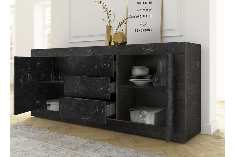 Basic Sideboard 43x210 cm Svart - Lc Spa - Oppbevaring - Oppbevaringsmøbler - Sideboard & skjenker