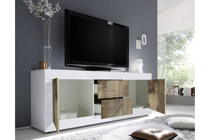 Basic Skjenk 210x43 cm - Hvit Highlighter - Oppbevaring - Oppbevaringsmøbler - Sideboard & skjenker
