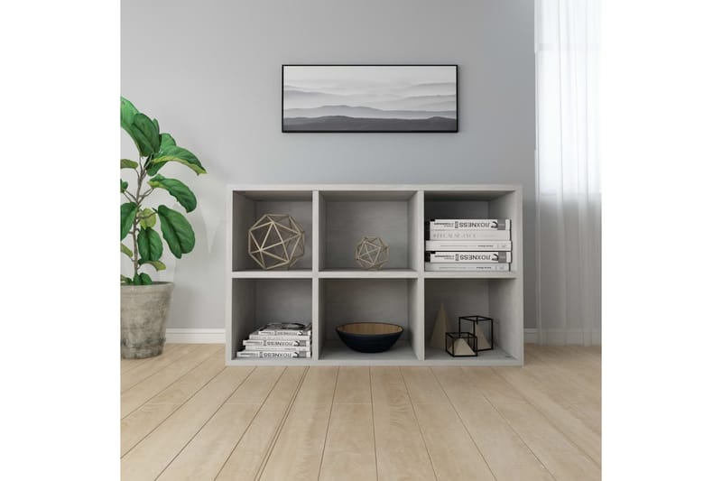 Bokhylle/skjenk betonggrå 66x30x97,8 cm sponplate - Oppbevaring - Oppbevaringsmøbler - Sideboard & skjenker