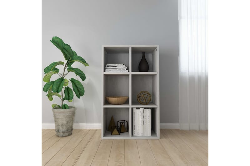 Bokhylle/skjenk betonggrå 66x30x97,8 cm sponplate - Oppbevaring - Oppbevaringsmøbler - Sideboard & skjenker