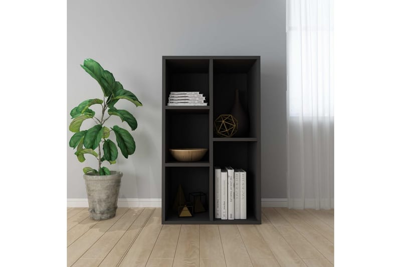 Bokhylle/skjenk svart 45x25x80 cm sponplate - Oppbevaring - Oppbevaringsmøbler - Sideboard & skjenker