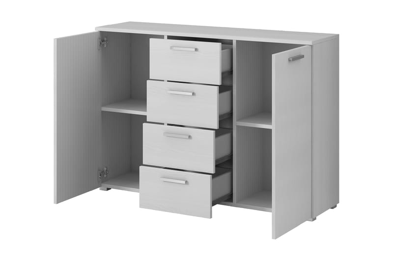 Bovera skjenk 38x132 cm - Askgrå | Hvit - Oppbevaring - Oppbevaringsmøbler - Sideboard & skjenker