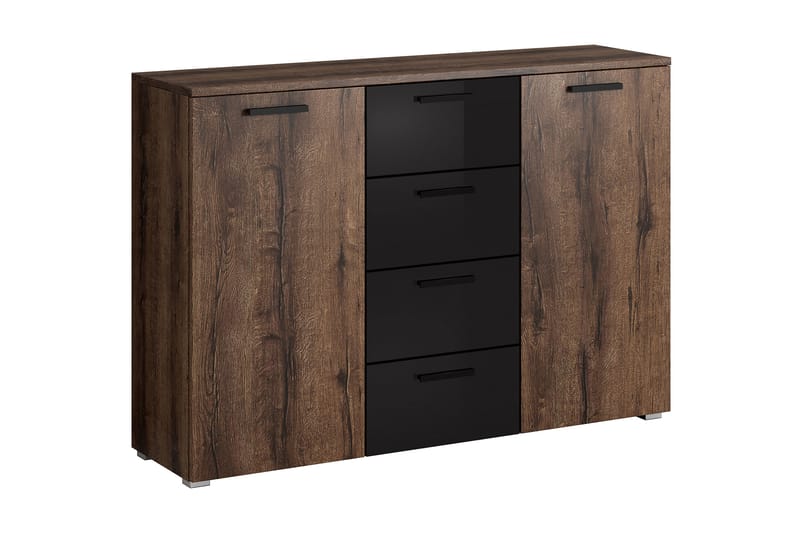 Bovera skjenk 38x132 cm - Teak/Svart - Oppbevaring - Oppbevaringsmøbler - Sideboard & skjenker