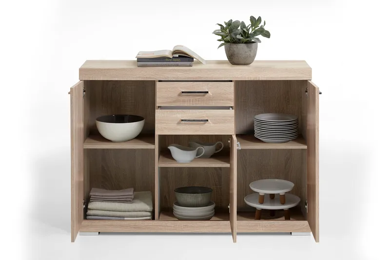 Bristol Skjenk 130 cm - Lys Eik - Oppbevaring - Oppbevaringsmøbler - Sideboard & skjenker