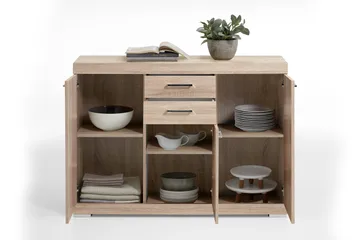Bristol Skjenk 130 cm - Lys Eik - Oppbevaring - Oppbevaringsmøbler - Sideboard & skjenker