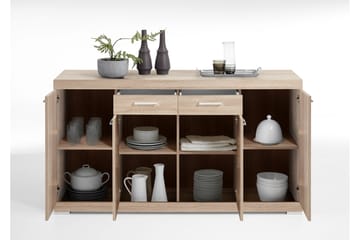 Bristol Skjenk 160 cm Lav - Lys Eik - Oppbevaring - Oppbevaringsmøbler - Sideboard & skjenker