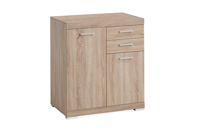 Bristol Skjenk 80 cm 2 Luker 2 Skuffer - Lys Eik - Oppbevaring - Oppbevaringsmøbler - Sideboard & skjenker