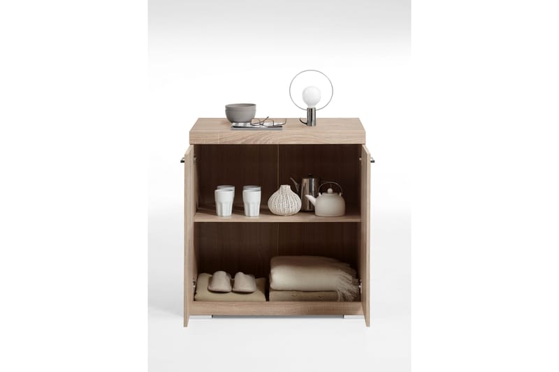 Bristol Skjenk 80x90x50 cm 2 Luker - Lys Eik - Oppbevaring - Oppbevaringsmøbler - Sideboard & skjenker
