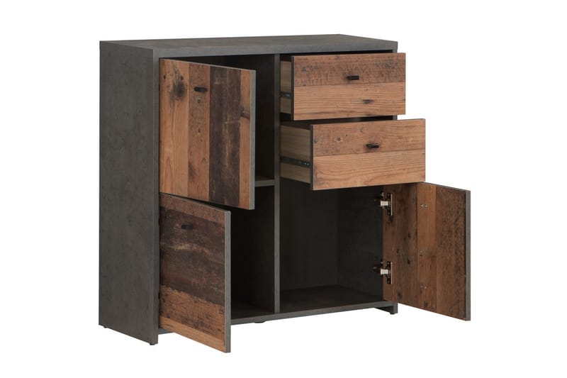 Broxton Sidebord 77 cm - Grå/Brun - Møbler - Bord - Avlastningsbord - Brettbord og småbord