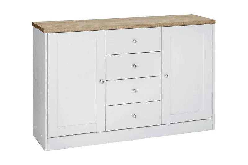 Bryanne Skjenk 120 cm - Hvit / Brun - Oppbevaring - Oppbevaringsmøbler - Sideboard & skjenker