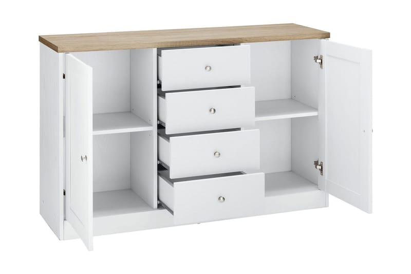 Bryanne Skjenk 120 cm - Hvit / Brun - Oppbevaring - Oppbevaringsmøbler - Sideboard & skjenker