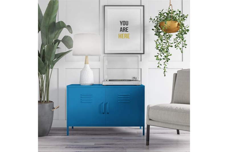 CacHe Skjenk 100x40 cm 2 Dører Blå - Novogratz - Oppbevaring - Oppbevaringsmøbler - Sideboard & skjenker