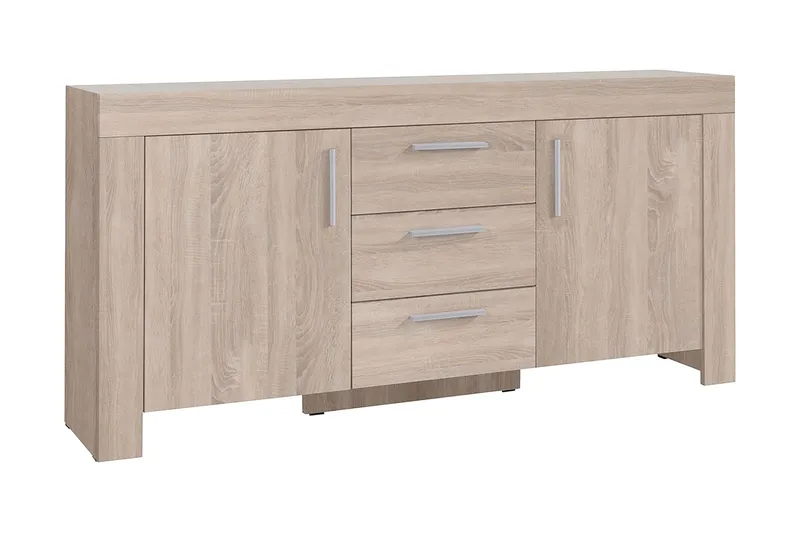Cezar Rektangulær Skjenk 170 cm i Tre med Eikeutseende, Beige