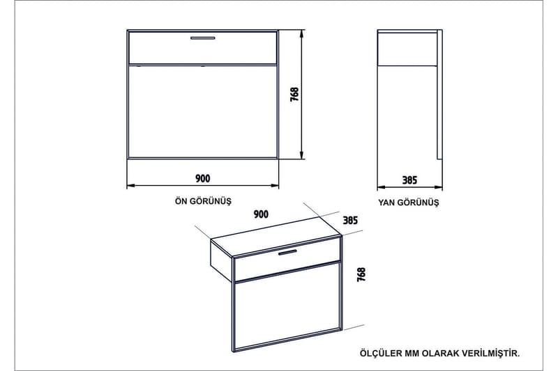 Cofield Sideboard 90 cm - Gull|Svart - Oppbevaring - Oppbevaringsmøbler - Sideboard & skjenker