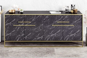 Cofield Sidebord 180 cm - Gull/Svart - Oppbevaring - Oppbevaringsmøbler - Sideboard & skjenker