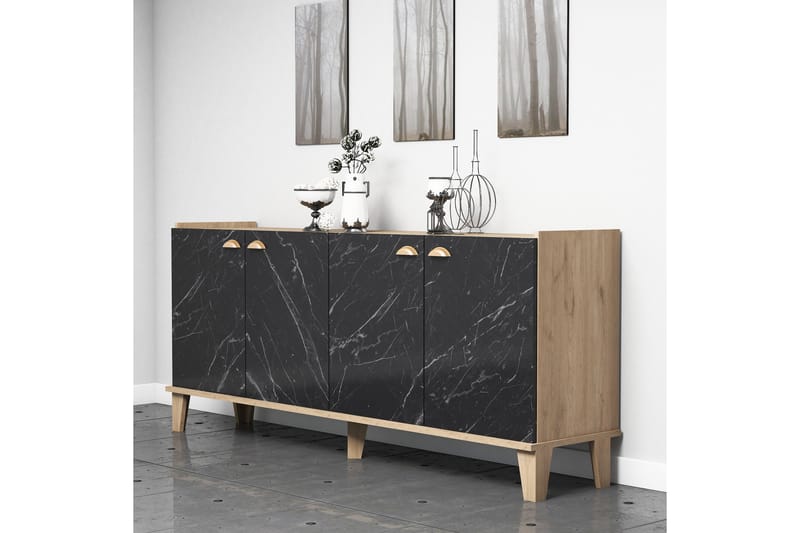 Console Eik|Marmor - Oppbevaring - Oppbevaringsmøbler - Sideboard & skjenker