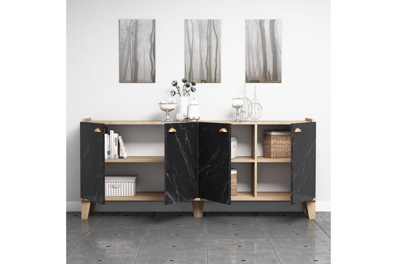 Console Eik|Marmor - Oppbevaring - Oppbevaringsmøbler - Sideboard & skjenker