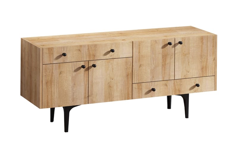 Console Eik|Svart - Oppbevaring - Oppbevaringsmøbler - Sideboard & skjenker