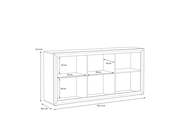 Corlius Sideboard 41x194 cm - Beige/Brun - Oppbevaring - Oppbevaringsmøbler - Sideboard & skjenker