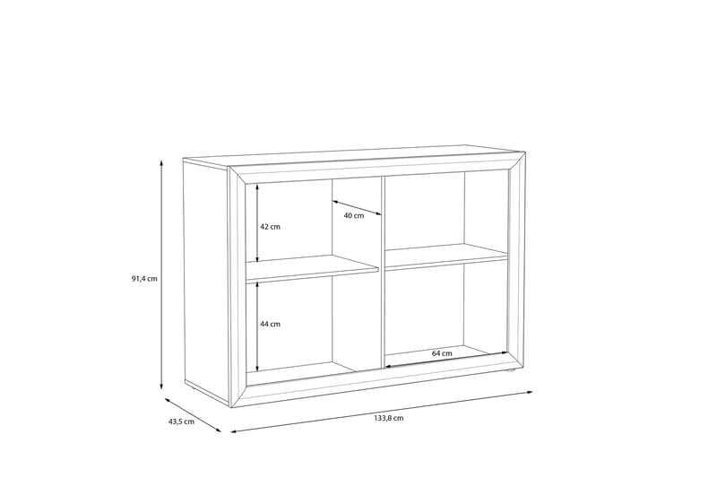 Corlius Sideboard 44x134 cm - Beige/Brun - Oppbevaring - Oppbevaringsmøbler - Sideboard & skjenker