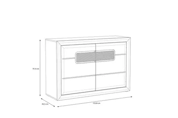 Corlius Sideboard 44x134 cm - Beige/Brun - Oppbevaring - Oppbevaringsmøbler - Sideboard & skjenker