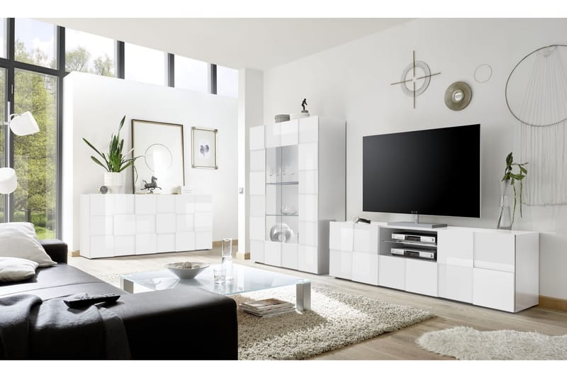 Dama Sideboard 181 cm - Hvit Høyglanslack - Oppbevaring - Oppbevaringsmøbler - Sideboard & skjenker