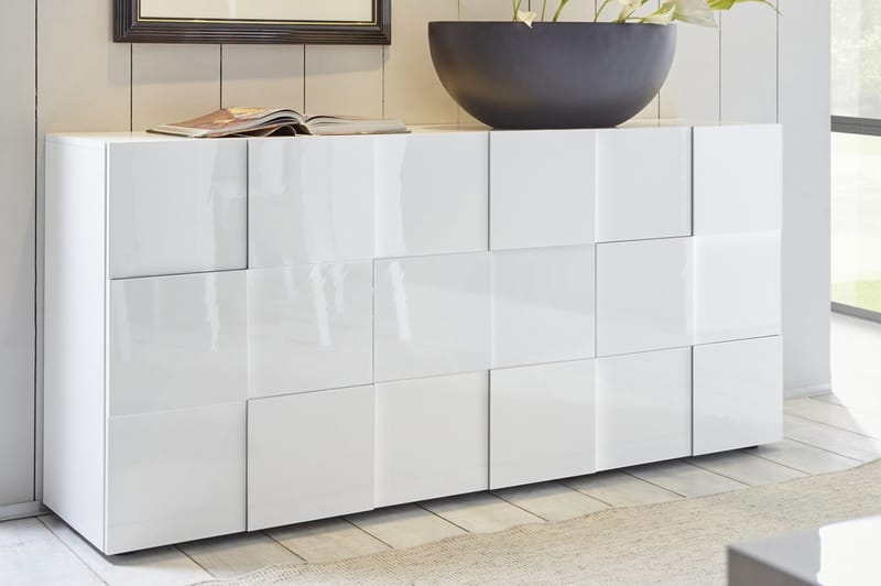 Dama Sideboard 181 cm - Hvit Høyglanslack - Oppbevaring - Oppbevaringsmøbler - Sideboard & skjenker
