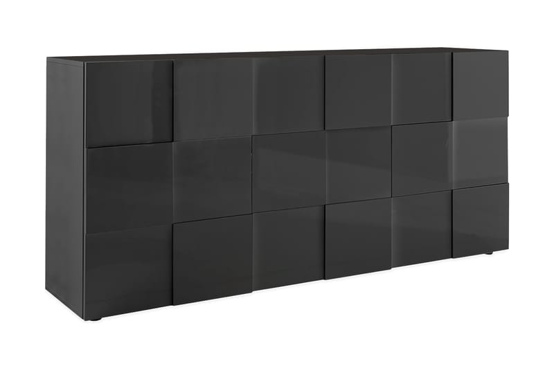 Dama Sideboard 181 cm - Mørkegrå Høyglanslack - Sideboard & skjenker