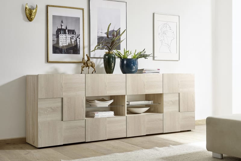 Dama Sideboard 241 cm Stor - Samoa Eik - Oppbevaring - Oppbevaringsmøbler - Sideboard & skjenker