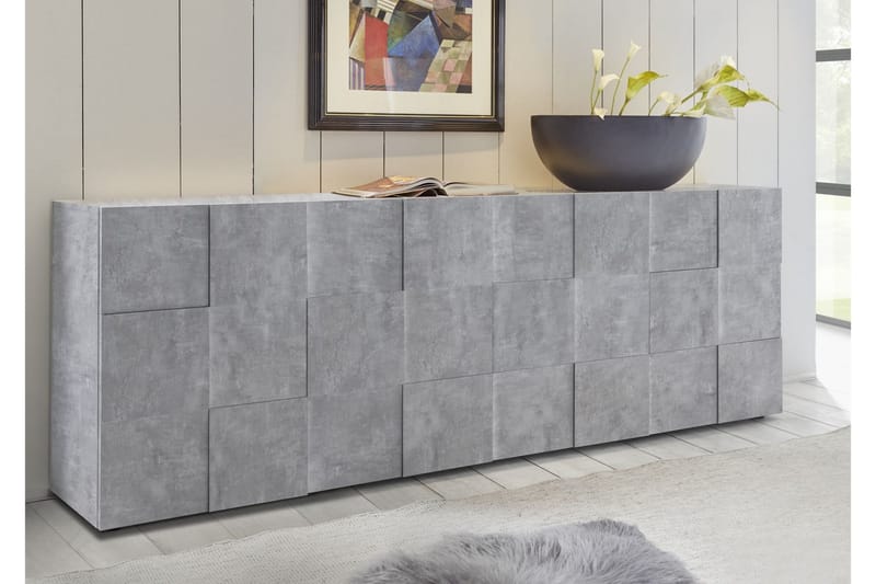 Dama Skjenk 241x42 cm - Grå - Oppbevaring - Oppbevaringsmøbler - Sideboard & skjenker