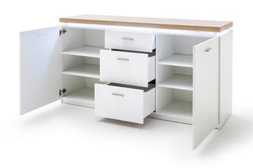 Degaust Skjenk 156 cm - Hvit / Eik - Oppbevaring - Oppbevaringsmøbler - Sideboard & skjenker