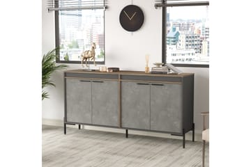 Desgrar Sideboard 46x184 cm - Brun/Betonggrå/Antrasitt - Oppbevaring - Oppbevaringsmøbler - Sideboard & skjenker