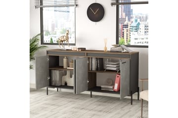 Desgrar Sideboard 46x184 cm - Brun/Betonggrå/Antrasitt - Oppbevaring - Oppbevaringsmøbler - Sideboard & skjenker