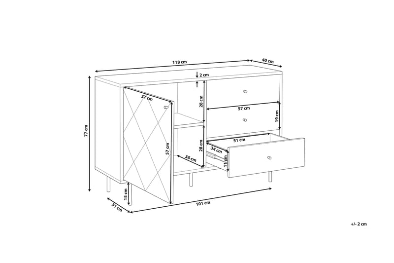 Farrens Skjenk - Grå - Oppbevaring - Oppbevaringsmøbler - Sideboard & skjenker