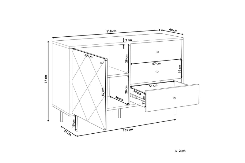 Farrens Skjenk - Hvit - Oppbevaring - Oppbevaringsmøbler - Sideboard & skjenker
