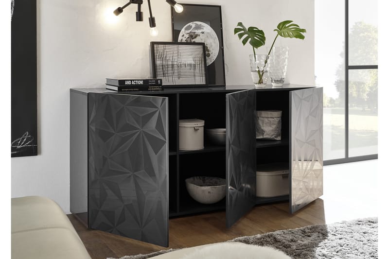 Fasett Basic Skjenk 181 cm - Grå - Oppbevaring - Oppbevaringsmøbler - Sideboard & skjenker