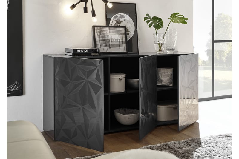 Fasett Basic Skjenk 181 cm - Grå - Sideboard & skjenker