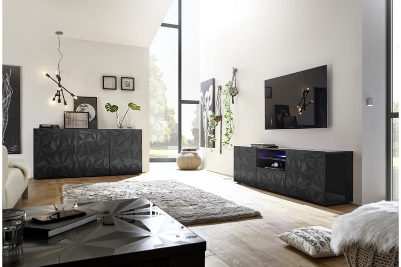Fasett Basic Skjenk 181 cm - Grå - Oppbevaring - Oppbevaringsmøbler - Sideboard & skjenker