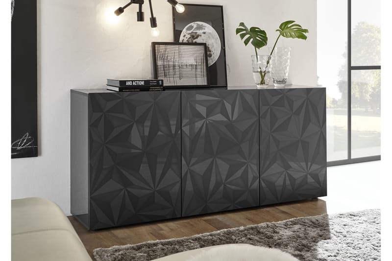 Fasett Basic Skjenk 181 cm - Grå - Oppbevaring - Oppbevaringsmøbler - Sideboard & skjenker