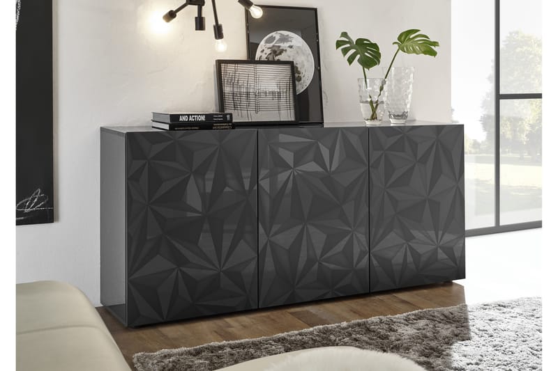 Fasett Basic Skjenk 181 cm - Grå - Sideboard & skjenker