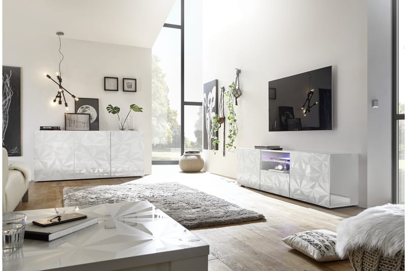 Fasett Basic Skjenk 181 cm - Hvit - Oppbevaring - Oppbevaringsmøbler - Sideboard & skjenker