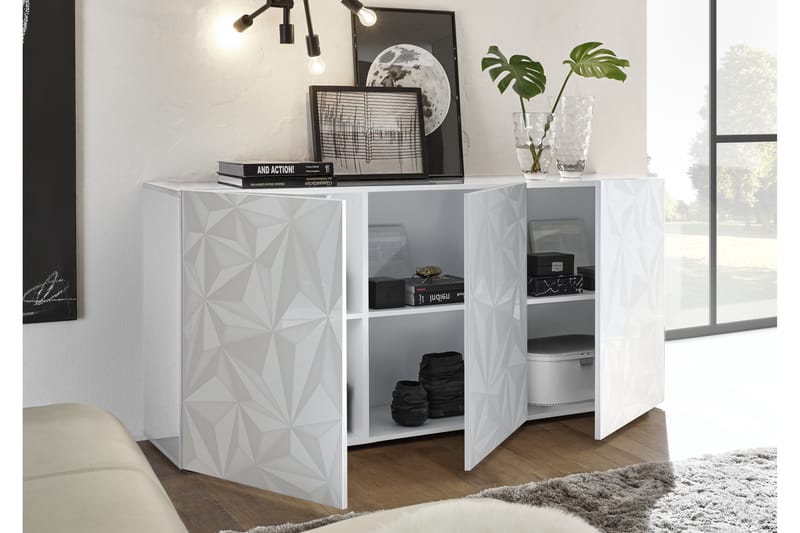 Fasett Basic Skjenk 181 cm - Hvit - Oppbevaring - Oppbevaringsmøbler - Sideboard & skjenker
