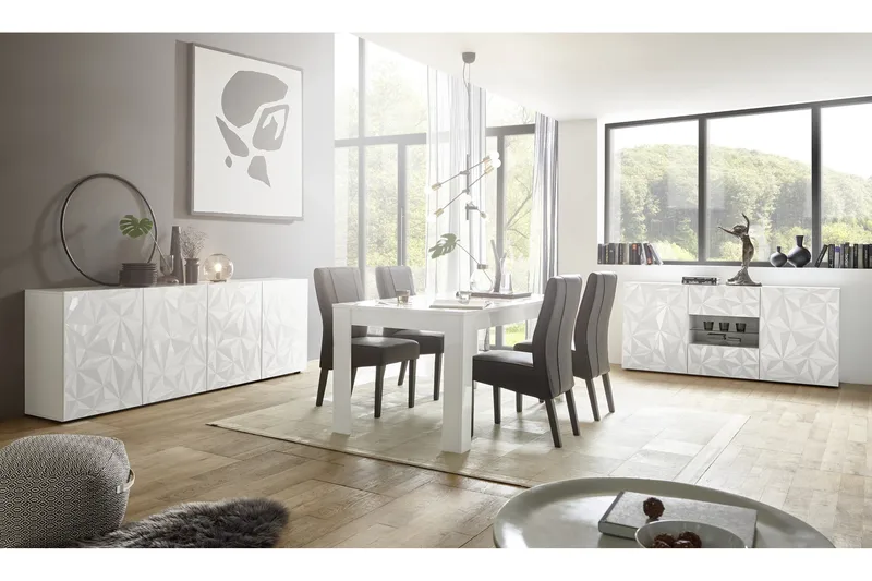 Fasett Skjenk 181 cm - Hvit - Oppbevaring - Oppbevaringsmøbler - Sideboard & skjenker