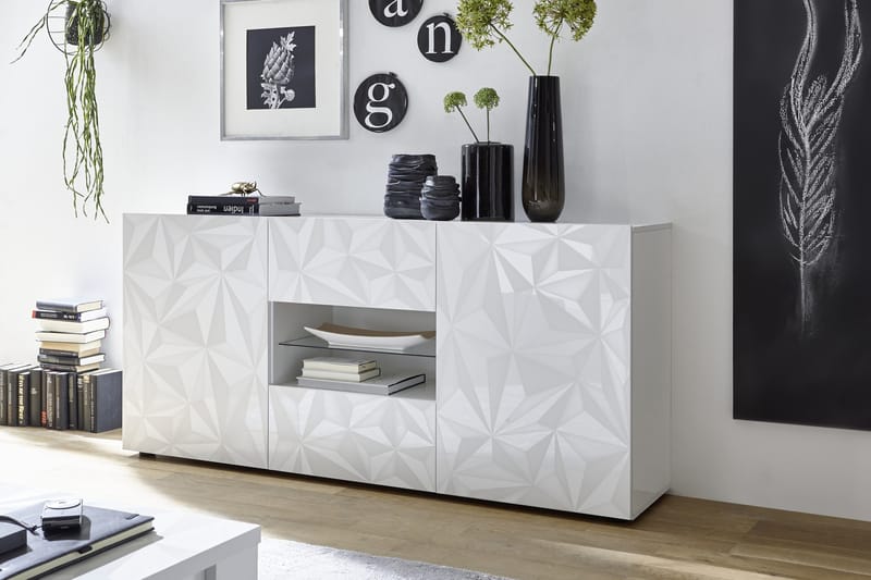Fasett Skjenk 181 cm - Hvit - Oppbevaring - Oppbevaringsmøbler - Sideboard & skjenker